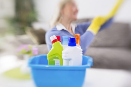 Deep cleaning of office carpets in Hampstead with specialist equipment