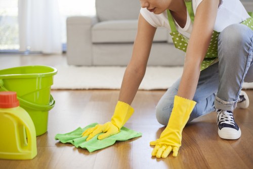 Local carpet cleaning team working in a Hampstead commercial property
